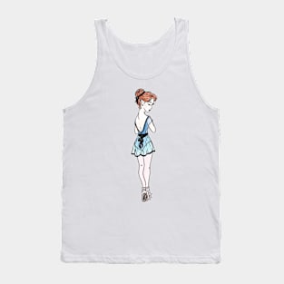 ballerina figure watercolor illustration Tank Top